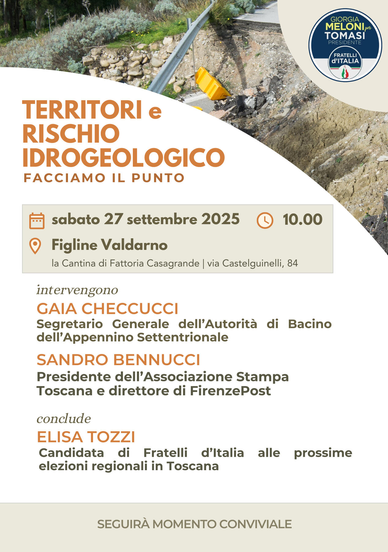 TERRITORI e RISCHIO IDROGEOLOGICO | sabato 27 settembre 2025 | Figline Valdarno